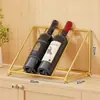 Estante para vinos, exhibidor inclinado para botellas de vino, soporte para botellas de vino, estante inclinado para vinos, nuevo modelo 2026, pieza decorativa de lujo ligero para gabinetes de vino
