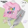 Ropa de Numberblocks Traje de Camiseta y Pantalones para Niños Bebé Bloques de Construcción Digitales Verano Camiseta de Manga Corta Pantalones Anti-Mosquitos