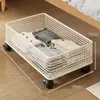 Caja de almacenamiento para debajo de la cama, gabinete plano extraíble, estante de almacenamiento para debajo del televisor, caja de almacenamiento para zapatos debajo del sofá con ruedas