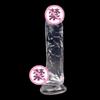 Dildo Artificial de Cristal Dispositivo de Masturbação Feminina com Dildo de Ovo Carne Macia Dispositivo Sexual Feminino Realista Sexo Adulto