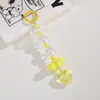 Colgante Creativo Bolsa de Amor Llavero de Acrílico Chapado en Color Accesorios Lindos de Lazo Blanco Mochila Accesorios Pequeños