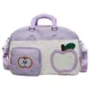 Bolsa de yoga versátil estilo coreano con bloques de color, moderna bolsa de equipaje con ruedas para bandolera con separación de compartimentos secos y húmedos, adecuada para almacenamiento de vacaciones y viajes