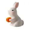 Adornos de paisaje en miniatura, pasteles de luna de conejo de jade, figuras de animales de dibujos animados lindas, pequeñas manualidades de resina para el Festival del Medio Otoño, adornos de conejito