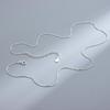 Collar de cadena lisa de plata esterlina S925 para clavícula para mujer, colgante sin oro amarillo fino, cadena universal retráctil, cadena desnuda, accesorios de plata