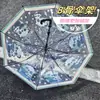 Paraguas Transparente de la Princesa Elsa para Niños y Niñas Paraguas de Dibujos Animados de Spider-Man Paraguas Infantil Niño Lindo Estudiante Paraguas de Mango Largo