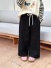 Pantalones Casuales Infantiles Elmo Beibei Otoño 2025 Pantalones Gruesos Cálidos para Niñas Pantalones Rectos Mezclados con Cachemira 420g