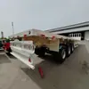 Exportação de Semirreboque Plataforma de 3 Eixos 60 Toneladas para Maquinário de Engenharia Grande e Reboque Plataforma Baixa de Carga Pesada para Cinco Países da Ásia Central