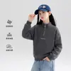 Sudadera para Niñas Zuoxi, Camisa Infantil con Media Cremallera y Cuello Alto, Nueva Moda Otoño 2026, Top Casual para Niñas Grandes