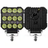 Luz de Trabajo Led Guerrero Negro para Coche de 4 Pulgadas Doble Color Blanco y Amarillo Más Flash 12 Diodos Foco Punta de Flecha Luz de Inspección Modificada