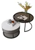 Mesa de centro de pizarra para sala de estar, uso doméstico, mesa de cristal templado, minimalista moderno, apartamento pequeño, lujo ligero, nuevo modelo 2026, redonda, minimalista