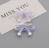 Cuentas Transparente de Acrílico Color AB Forma de Estrella Corbata de Moño Accesorios para Joyería DIY Cadena de Teléfono Móvil con Cuentas Material para Colgante