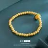 Pulsera Qianli Jiangshan herencia antigua esmalte verde patrón de paisaje pulsera de oro arenado moda nacional pulsera de boda para mujer