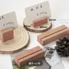 Soporte de Madera Maciza para Tarjetas Exhibidor Clip para Notas Etiqueta Adhesiva Postal Calendario Soporte para Tarjetas de Fotos Portatarjetas de Negocio