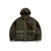 Chaqueta con Capucha de Algodón a Juego de Colores con Retazos de Lana de Cordero Holgada Retro Otoño e Invierno para Hombres y Mujeres Pareja Ma46