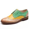 Modelo de Comercio Exterior 19 Otoño Cómodos de Tacón Bajo 40-43 Talla Grande Zapatos con Cordones Combinación de Colores X2304018