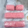 Faixa de Punho de Flanela para Lavar o Rosto Macaron Cor Sólida Absorvente de Água Suor Faixa de Punho para Lavar o Rosto Maquiagem Faixa de Cabelo Acessórios de Cabelo