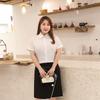 1013100kg Camisa Blanca para Mujer Tallas Grandes Ropa Profesional Camisa Base Uniforme de Trabajo Top Estilo Coreano Camisa de Manga Corta