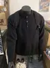 Venta directa de fábrica: Nuevos suéteres de cuello Henley para hombre y mujer, estilo coreano otoño/invierno, prendas de punto de alta gama, retro y versátiles