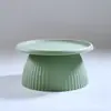 Mesa de Café Redonda de Plástico Nórdica para Sala de Estar, Mesa Auxiliar Simple para Apartamentos Pequeños, Lujo Ligero Creativa Moderna Estilo Ins