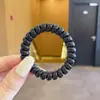 Gomas para el pelo cubiertas de cuero para mujer, diseñadas para no apretar ni dejar marcas en el cabello, scrunchies negros, gomas elásticas para el pelo para niños, alta elasticidad, gomas para el pelo duraderas