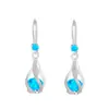 Traje de joyería de cristal de circón de venta caliente transfronteriza para mujer, diseño creativo retro europeo y americano, collar de aretes de gota de agua giratoria, moda
