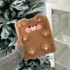 Álbum de Cartões de Pelúcia com Folhas Soltas de Coelho Fofo Gato Cachorro Urso, Álbum de Quatro Grades, Livro de Armazenamento para Cartões Pequenos de Fãs