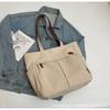 Bolsa Exterior Individual Casual de Tela para Mujer 2025 Nueva Versátil Mochila Escolar para Estudiantes Universitarios Gran Capacidad para Traslados Bolso Tote de Hombro