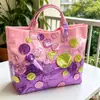Site Independente Temu Estilo Novo Transfronteiriço Bolsa de Mão Impermeável PVC+Lona Portátil para o Dia a Dia Bolsa de Ombro Bolsa Tote