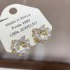 Pendientes de Perla con Lazo de Diamante Pendientes Nuevos Pendientes de Diseño Pequeño y Fresco Pendientes de Perla Dulces y a la Moda