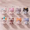 Nova e criativa micro paisagem de PVC com gatinho de desenho animado, decoração de casa, mini carro de jardinagem e ornamento de mesa