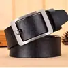 Cinturón de Hombre Vintage Piel Suave Casual de Negocios Hebilla de Pin Cinturón de Piel de Vaca Joven y de Mediana Edad Personalizado Cinturón de Negocios para Jeans