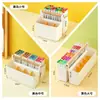 Caja de Almacenamiento de Madera Apilable Portátil para Marcadores para Niños y Estudiantes Lápices de Acuarela Papelería Pincel Portalápices Multifuncional