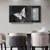 Liga de Alumínio Caixa de Medidor Elétrico Pintura Decorativa Preto e Branco Nova Borboleta Tampa da Caixa de Distribuição Tampa Tampa Pintura da Caixa Elétrica Caixa Pintura para Pendurar na Sala de Estar