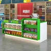 Mostrador de Caja de Supermercado, Recepción de Tienda de Conveniencia, Barra de Almacenamiento de Múltiples Niveles, Mostrador Pequeño de Papelería, Mostrador de Recepción de Esquina