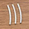 Materiais e Acessórios para Joias DIY de 2 Cores Mangas Tubulares Dobradas em Relevo de Aço Inoxidável Tubo de Material Artesanal Contas Tubulares Acessórios de Tubo Dobrado