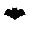 Manteles Individuales y Posavasos de Fieltro con Forma de Halloween al por Mayor Transfronterizos, Aislantes del Calor y Antideslizantes, Manteles Creativos de Fieltro Negro con Forma de Murciélago para Mesa