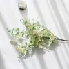 Arreglo de Flores de Seda Artificiales Lirio Morado de Tallo Largo de Pie Decoración para Sala de Estar Transfronterizo