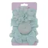 Set de 3 Piezas de Diadema para el Cabello de Nylon de Alta Elasticidad para Niños, Accesorios para la Cabeza, Diadema de Flor con Lazo de Donut para Fotos de Bebé