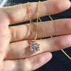 Elegante collar de titanio con seis puntas y un solo circonita de diamante para mujer, gargantilla de lujo ligero con ocho corazones y ocho flechas de diamante, cadena simple tipo hada para la clavícula