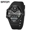 Sanda Cross-Border Novo Produto Relógio À Prova D'água Simples Esportivo Luminoso Relógio de Estudante Despertador Eletrônico Multifuncional Masculino e Feminino