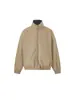 Chaqueta de Otoño Cuadros Doble Cara Forn3 para Hombre, Corte Holgado, Chaqueta Harrington Retro Casual con Cuello de Solapa