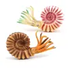 2 Piezas Figuras Realistas de Amonites Modelo Colorido de Concha de Nautilus Criatura Marina de Plástico Figuras para Niños Decoración de Vida Oceánica Juguete Educativo