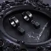 Aretes de Acero de Titanio para Hombres, Pinzas para Orejas con Borla y Cono Estilo Punk para Mujeres, Aros para Orejas Unisex sin Perforación, Accesorios para Orejas de Acero Inoxidable de Moda