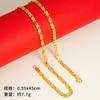 Collar de Oro Arena Vietnamita para Mujer Verano Colgante Duradero Cadena Clavícula Latón de Alta Gama Joyería Artificial Genuino
