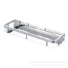 Estante de almacenamiento de acero inoxidable 304 para baño, cocina, con varilla y gancho, multifuncional, para colgar en la pared, sin agujeros.