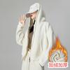 Sudadera con Capucha Off-White para Mujer, Principios de Otoño, Petite, Estilo Coreano, Holgada, Top Adelgazante, Chaqueta, Top Versátil para Otoño e Invierno