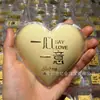 Adorno para Pastel en Forma de Corazón de Oro Puro 999, Regalo de Cumpleaños Feliz, Día de la Diosa, Día de San Valentín Chino, Regalo para Enamorados
