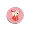 Broche Desenho Animado Gatinho de Natal Retro Gato Fofo Emblema Redondo Pin para Mochila de Menina Roupas