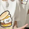 Camisetas Combinando de Casal para Verão [Algodão Puro Penteado] para Homens e Mulheres, Camisetas Especiais de Manga Curta Soltas de Comprimento Médio para Mulheres