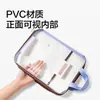 Bolsa de archivo con cremallera de apertura grande para charcutería, bolso de mano transparente, bolsa para libros de estudiante de clase de tutoría, bolsa de tutoría, bolsa madre-hija